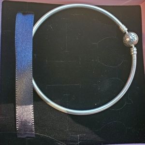 Pandora SILVER BANGLE BRACELET STORED NOT USED